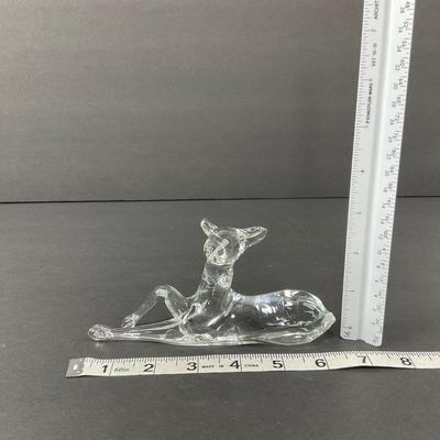 -79- GLASSWARE | Art Glass Deer Figure | Damage