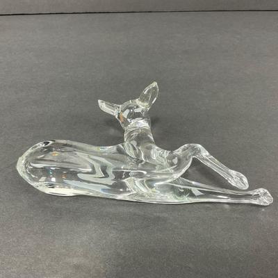 -79- GLASSWARE | Art Glass Deer Figure | Damage