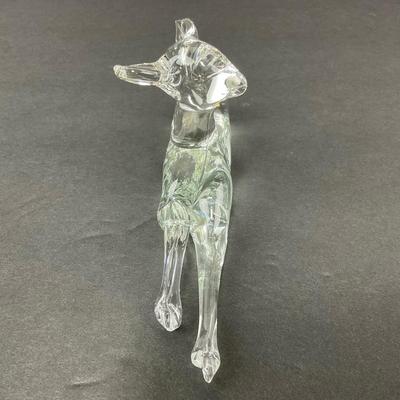 -79- GLASSWARE | Art Glass Deer Figure | Damage