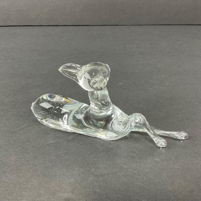 -79- GLASSWARE | Art Glass Deer Figure | Damage
