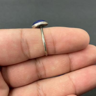 -89- JEWELRY | Pair Of Blue Lapis Earrings & Matching Ring