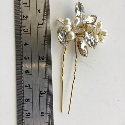 Gold tone unique vintage hair accessories
