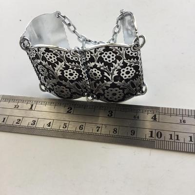 Silver tone small unique fashion bracelet