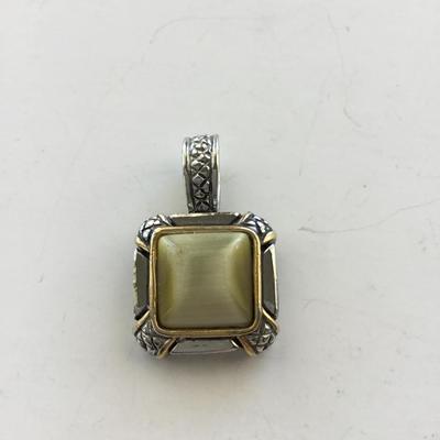 Unmarked beautiful square necklace pendant