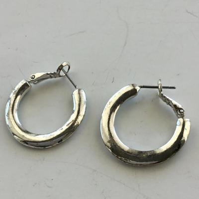 Light blue fashion hoop earrings