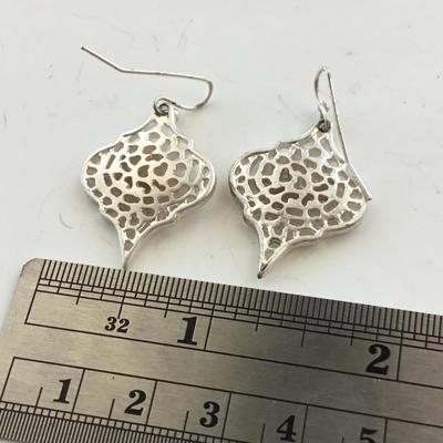 Silver tone fashion earrings