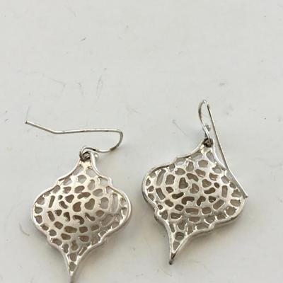 Silver tone fashion earrings