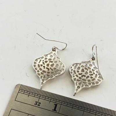 Silver tone fashion earrings