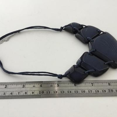 Navy blue fashion necklace
