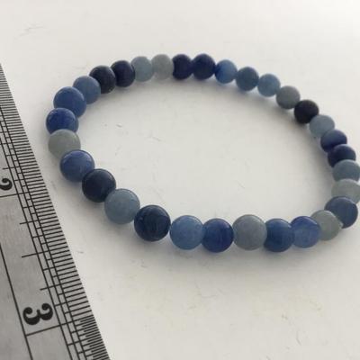 Blue stretchy beaded bracelet