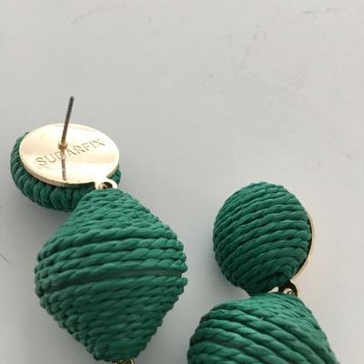 Sugarfix green statement earrings