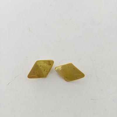 Yellow vintage clip on earrings