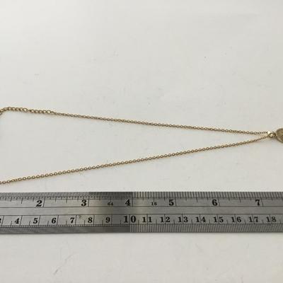 S steel marked gold tone necklace