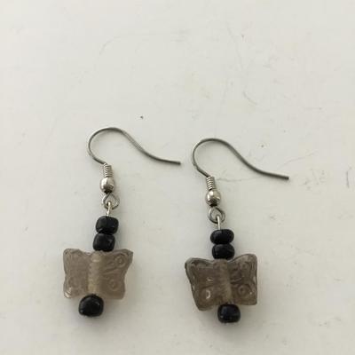 Butterfly dangle earrings
