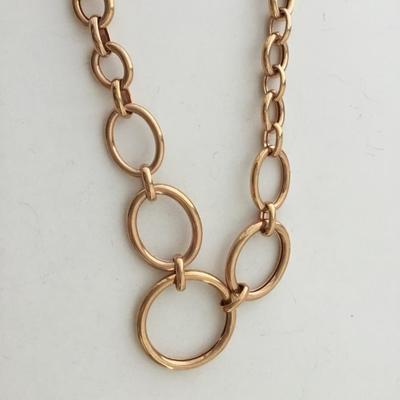 Goldtone chain link type necklace