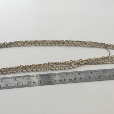Gold tone multilayer fashion necklace