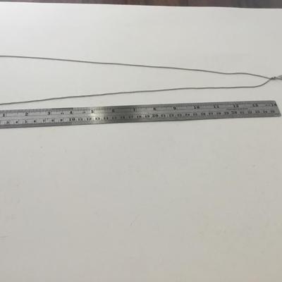 Silver tone fashion long necklace