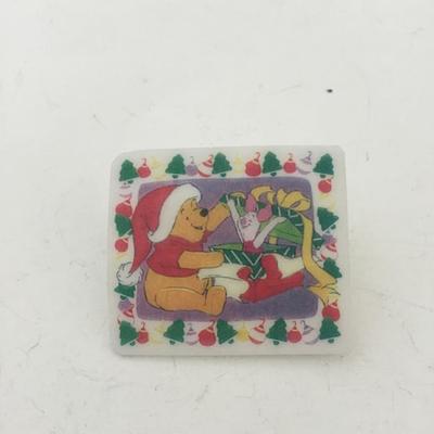Winnie the Pooh Christmas vintage pin