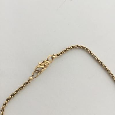 Unmarked gold tone fashion necklace