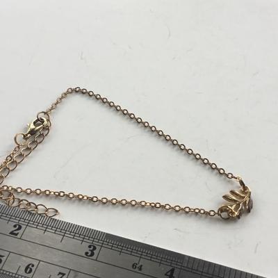 Gold tone leaf like bracelet