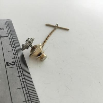 Gold tone unmarked push pin