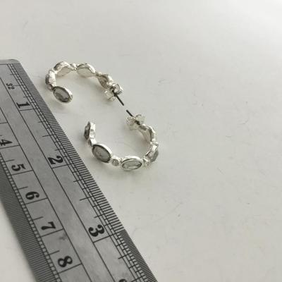 SilverTone hoop earrings