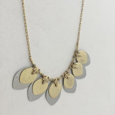 Loft marked gold tone silver tone fashion necklace