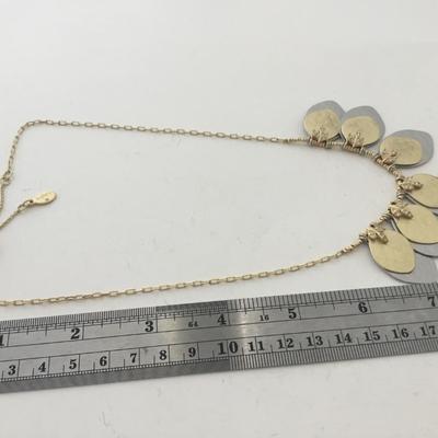 Loft marked gold tone silver tone fashion necklace