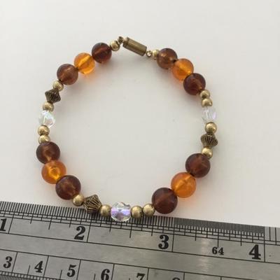 Brown beaded fashion bracelet