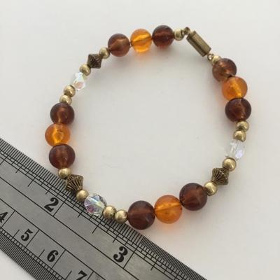 Brown beaded fashion bracelet