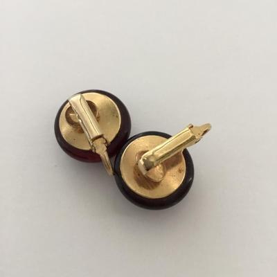 Gold tone unmarked clip on earrings