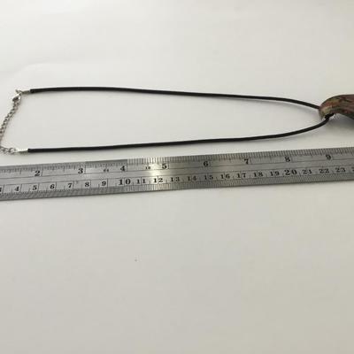 Black cord type red glass type pendant