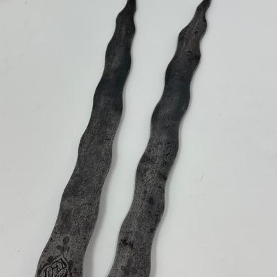 19th C Persian Qatar Dynasty Bident Spearhead