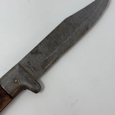 WWII era 1940s Japanese Wood Handle Knife w/Compass