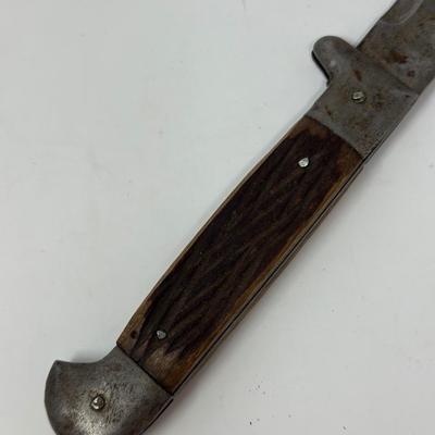 WWII era 1940s Japanese Wood Handle Knife w/Compass