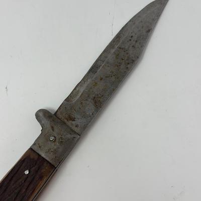 WWII era 1940s Japanese Wood Handle Knife w/Compass