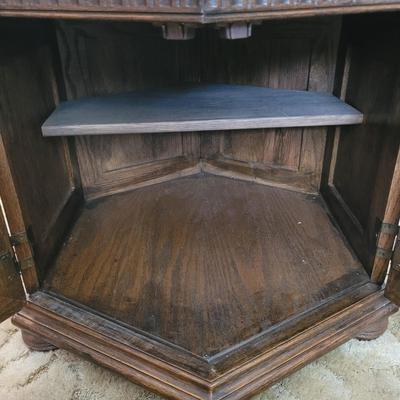 Pair of Solid Wood Hexagonal End Tables (LR-EL)