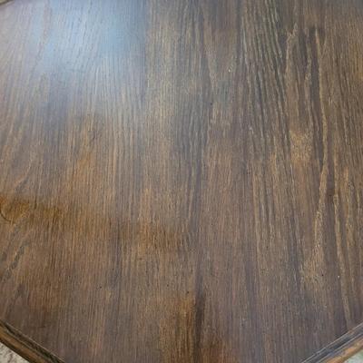 Pair of Solid Wood Hexagonal End Tables (LR-EL)