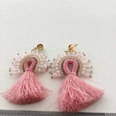 Beautiful pink statement earrings
