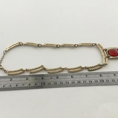 Beautiful gold tone marked fashion necklace