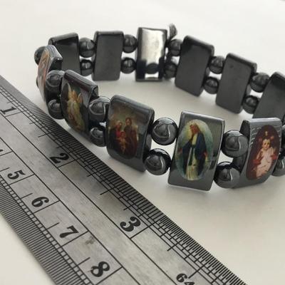 Beautiful religion charm stretchy bracelet