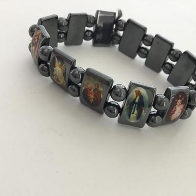 Beautiful religion charm stretchy bracelet