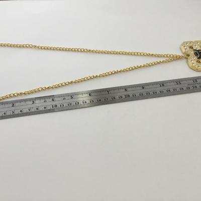 Gold tone 88 statement necklace