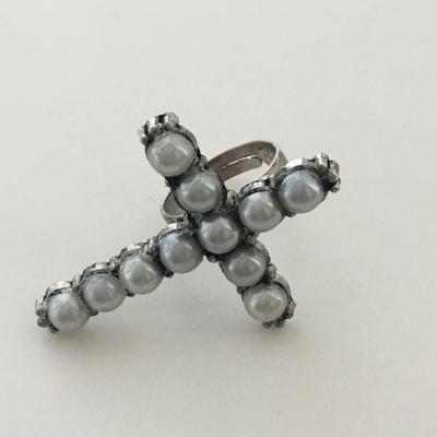 Made in China cross beaded adjustable ring