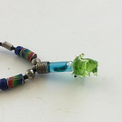 Unique rainbow beaded fashion necklace
