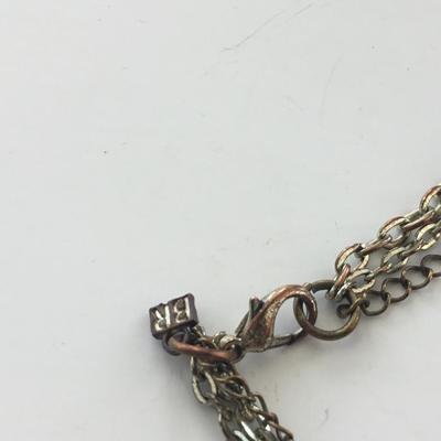 BR marked light brown multilayer fashion necklace