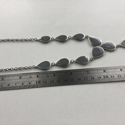Double sided gray or red beautiful necklace