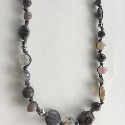 Beautiful stone type long fashion necklace