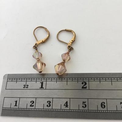 Gold tone dangle fashion earrings