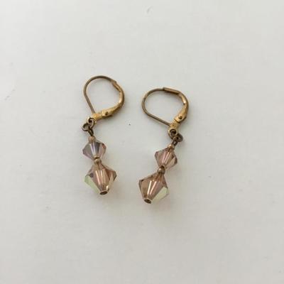 Gold tone dangle fashion earrings
